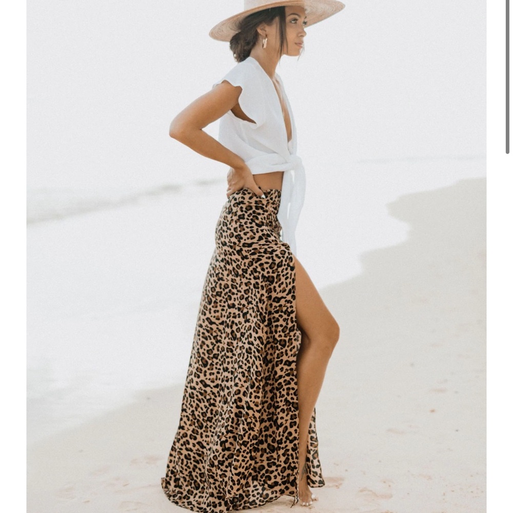 XIX Palms Kenya maxi skirt with super high slit